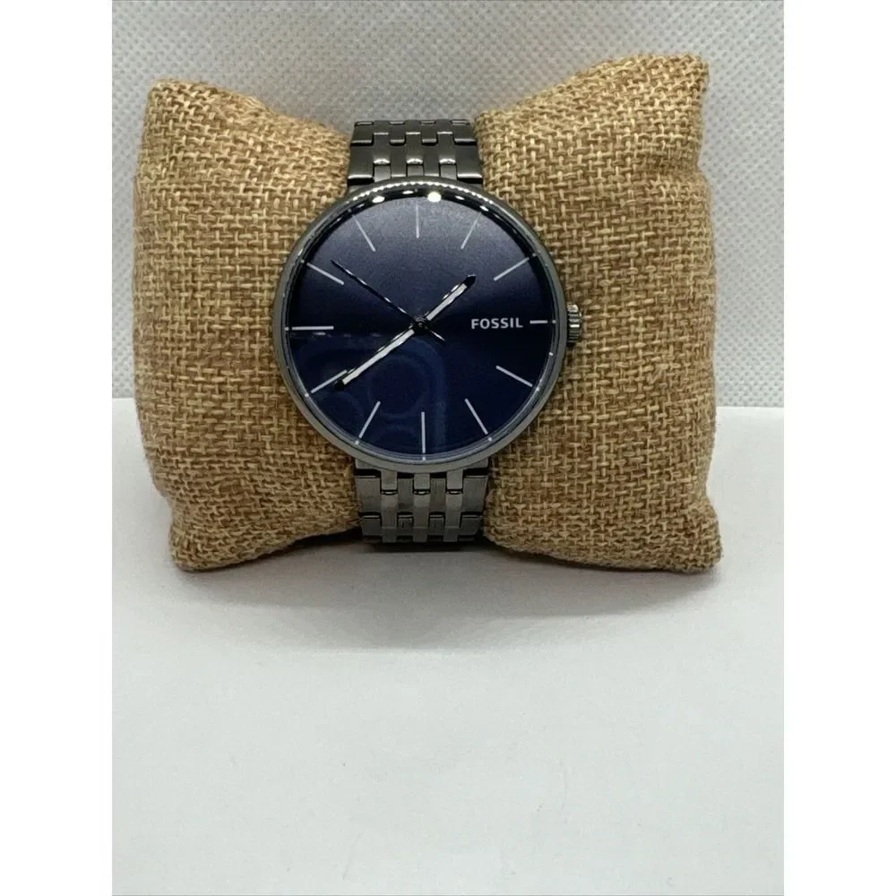 Fossil Hutton BQ2441 Men's Black Stainless Steel Analog Dial Quartz Watch JNA356